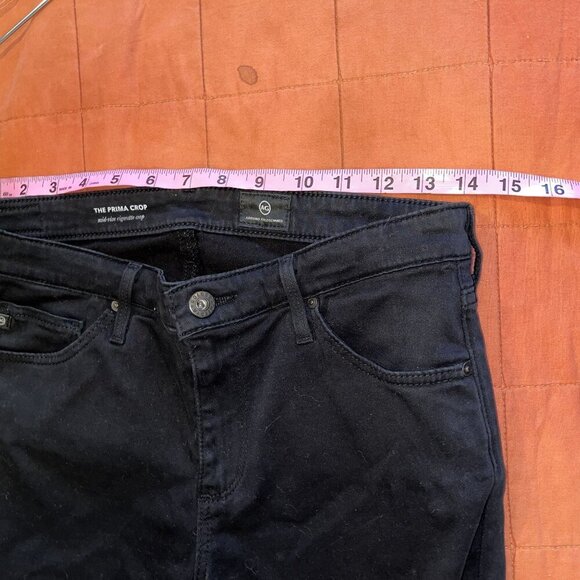 Adriano Goldschmied Black Prima Crop Mid-Rise Cigarette Crop Jeans 28 Womens - Picture 8 of 11